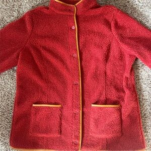 NWOT SUSAN GRAVER WEEKEND FLEECE BUTTON FRONT JACKET WOMENS SIZE LARGE